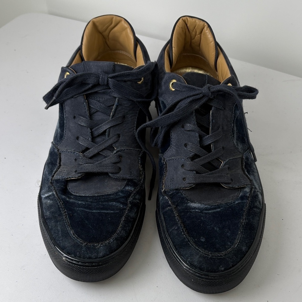 🫐 Android Homme navy nubuck and Velvet Sneakers 43 designer trainers